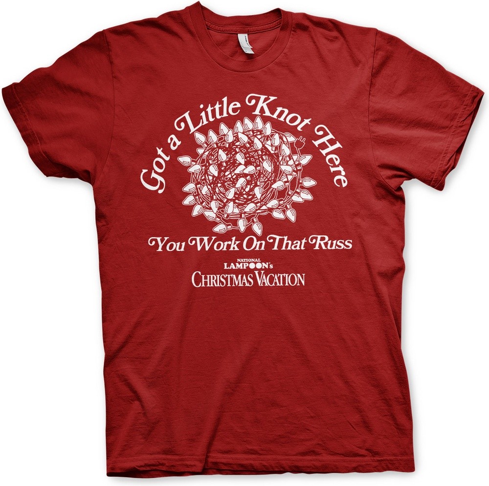 National Lampoon's Christmas Vacation Got a Little Knot Here T-Shirt Tango-Rot - Herren / Unisex