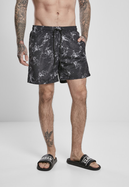 Urban Classics Badehose Pattern Swim Shorts Scratch Aop