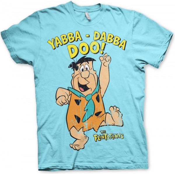 The Flintstones Yabba-Dabba-Doo T-Shirt Skyblue