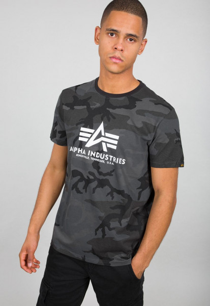 Alpha Industries Basic T-Shirt Black Camo