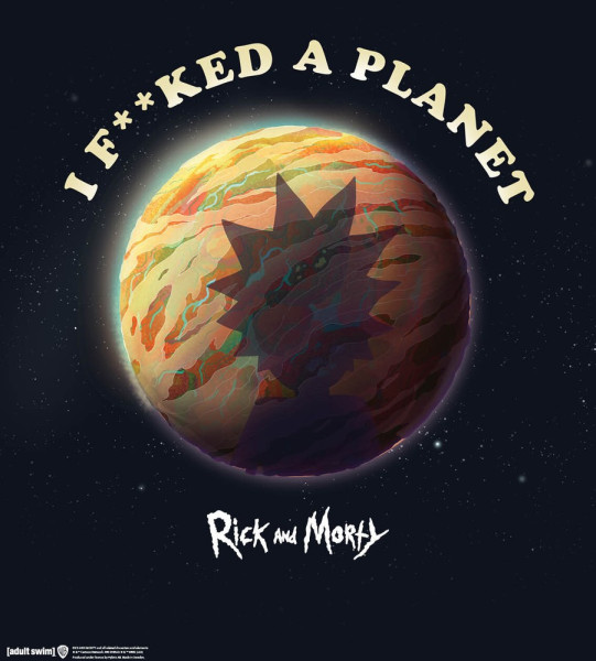 Rick And Morty I F**ked A Planet Poster 50x40 cm Multicolor