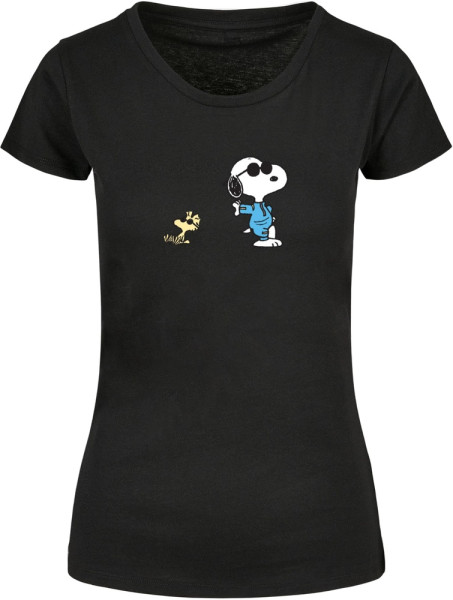 Merchcode Damen T-Shirt Ladies Peanuts Sunglasses V2 Basic Tee MP0004963