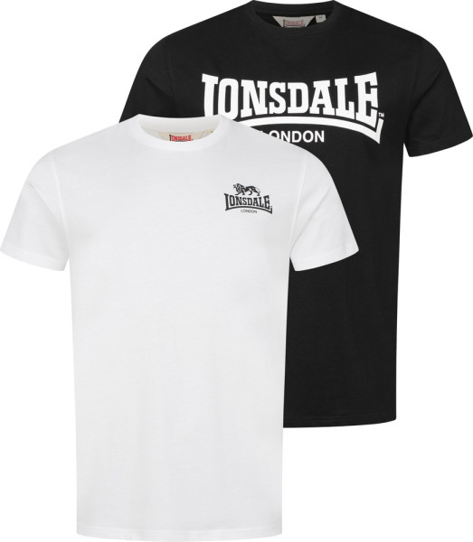 Lonsdale Yarnbrook T-Shirt Normale Passform Doppelpack