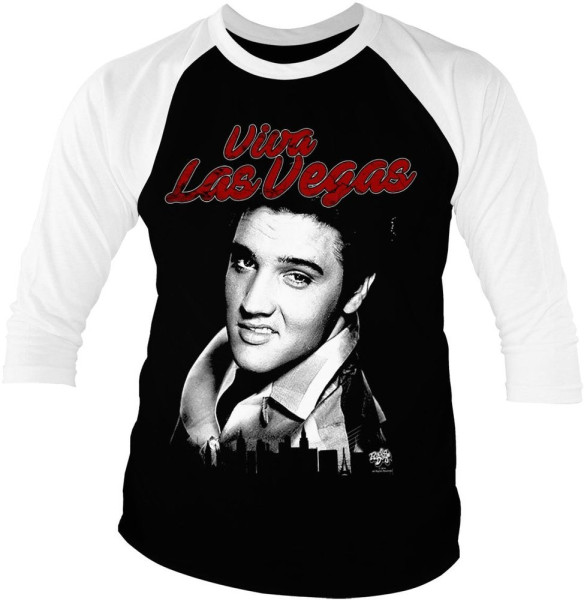 Elvis Presley Viva Las Vegas Baseball 3/4 Sleeve Tee RD-19-ELV003-H17-14
