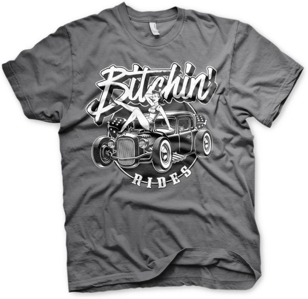 Bitchin' Rides Hot Rod Hot Girls T-Shirt DC-1-BR006-H84-8