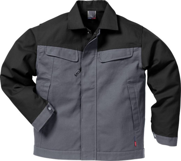 Kansas Industrie-Jacke Icon Two Baumwoll-Jacke 4857 KC Grau/Schwarz