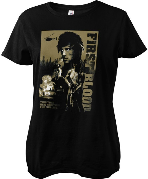 Rambo First Blood Girly Tee Damen T-Shirt Black