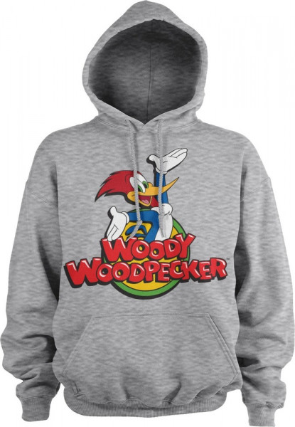 Woody Woodpecker Classic Logo Hoodie Heather-Grey