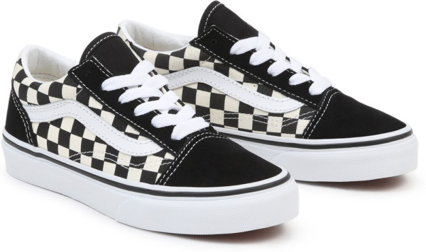 Vans Youth Unisex Kids Lifestyle Classic FTW Sneaker Uy Old Skool (Primary Check) Blk/White