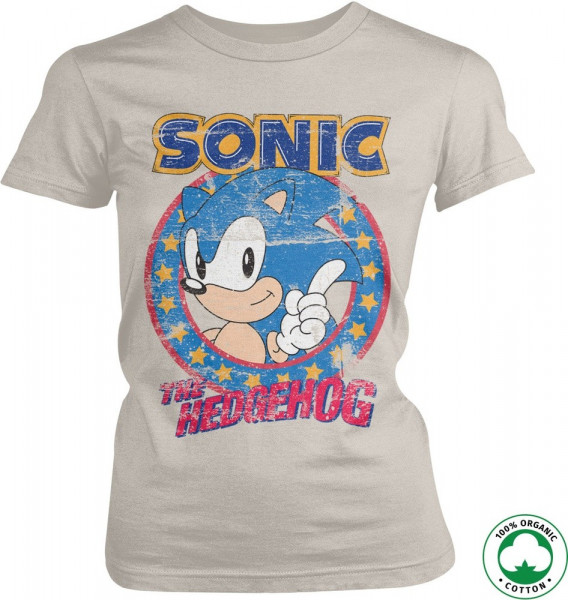 Sonic The Hedgehog Organic Girly T-Shirt Damen Off-White