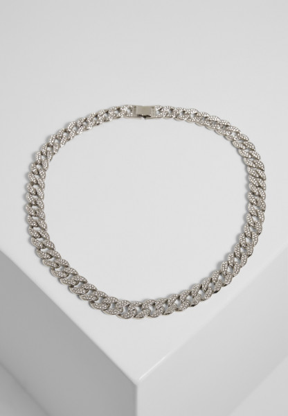 Urban Classics Halskette Heavy Necklace With Stones Silver