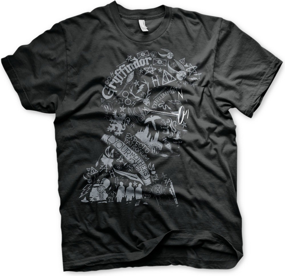 Harry Potter Wordings and Symbols T-Shirt Schwarz - Herren / Unisex