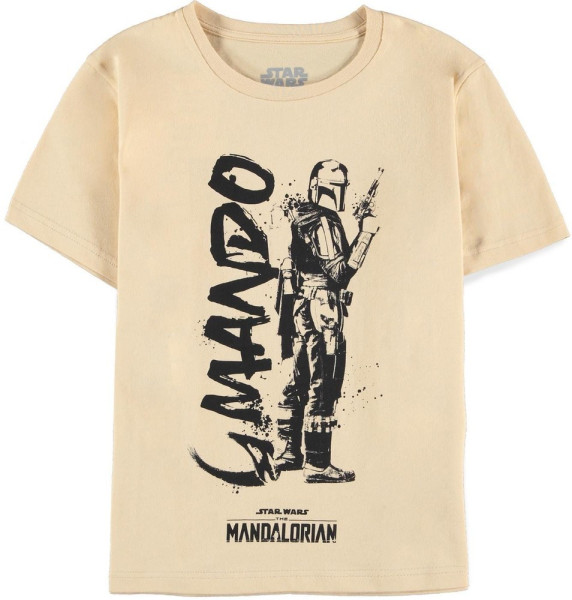 The Mandalorian - Boys Short Sleeved T-shirt Beige