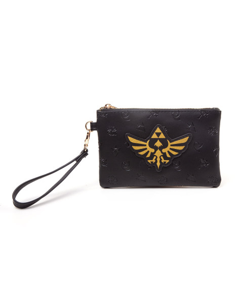 Zelda Golden Tri-Force Logo Pouch Wallet Black