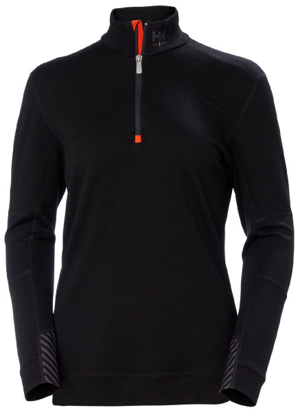 Helly Hansen Damen Longsleeve 75210 W Hh Lifa Merino Half Zip 990 Black