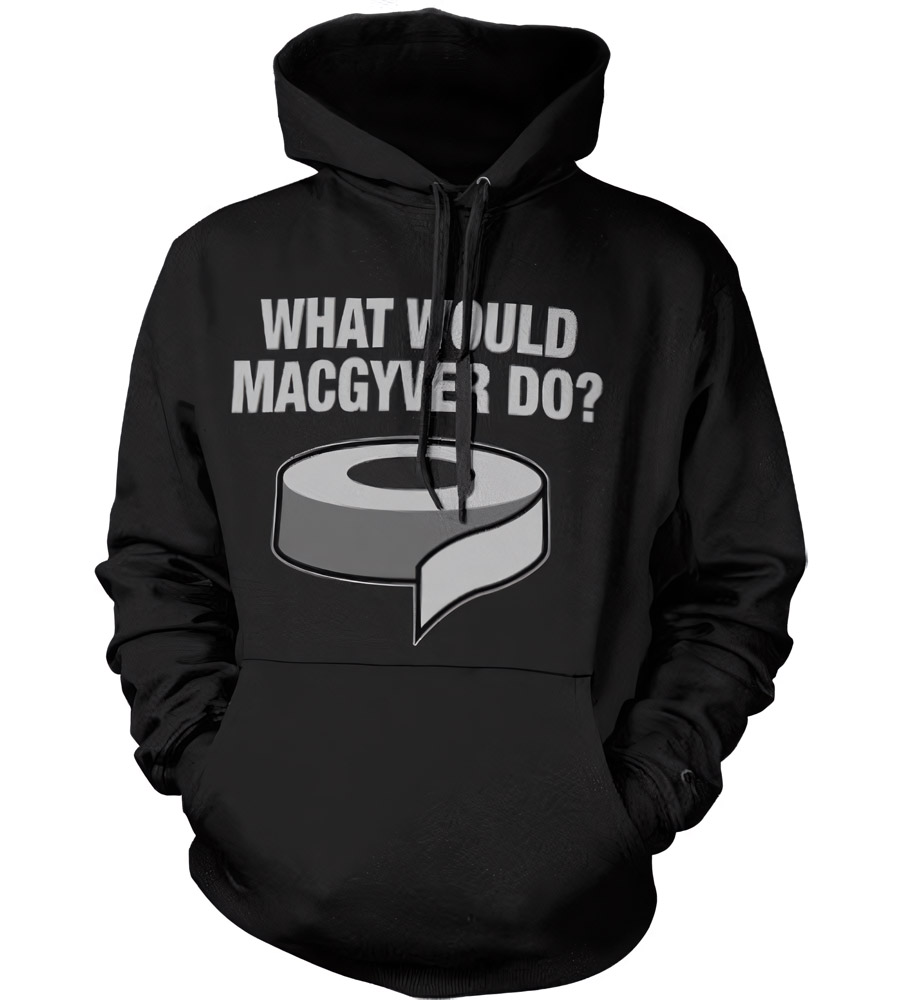 What Would MacGyver Do Hoodie Schwarz - Herren / Unisex