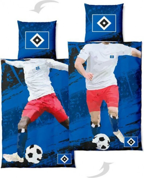 Hamburger SV HSV Wendebettwäscheset Spieler Fußball Multicolor