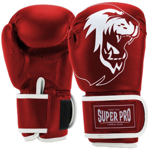 Super Pro Combat Gear Talent (Kick-)Boxhandschuhe Rot/Weiß