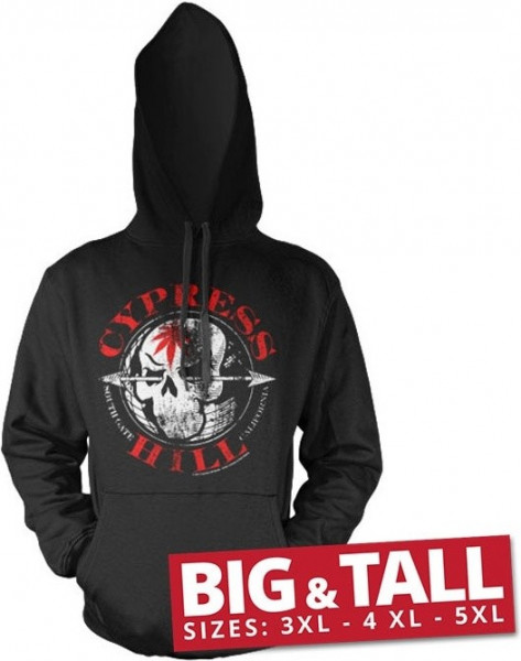 Cypress Hill South Gate California Big & Tall Hoodie Black