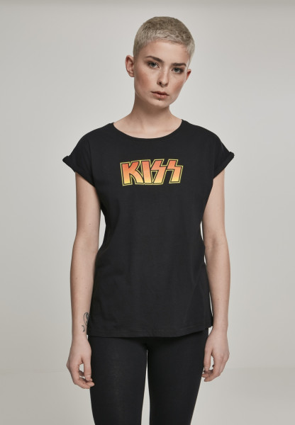 Merchcode Female Shirt Ladies KISS Tee Black