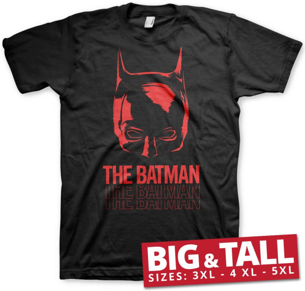 Batman Layered Logo Big & Tall T-Shirt Black