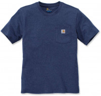 Carhartt Herren T-Shirt Workw Pocket S/S T-Shirt Dark Cobalt Blue Heather
