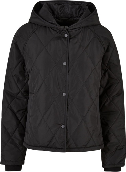 Urban Classics Damen Ladies Oversized Diamond Quilted Hooded Jacket