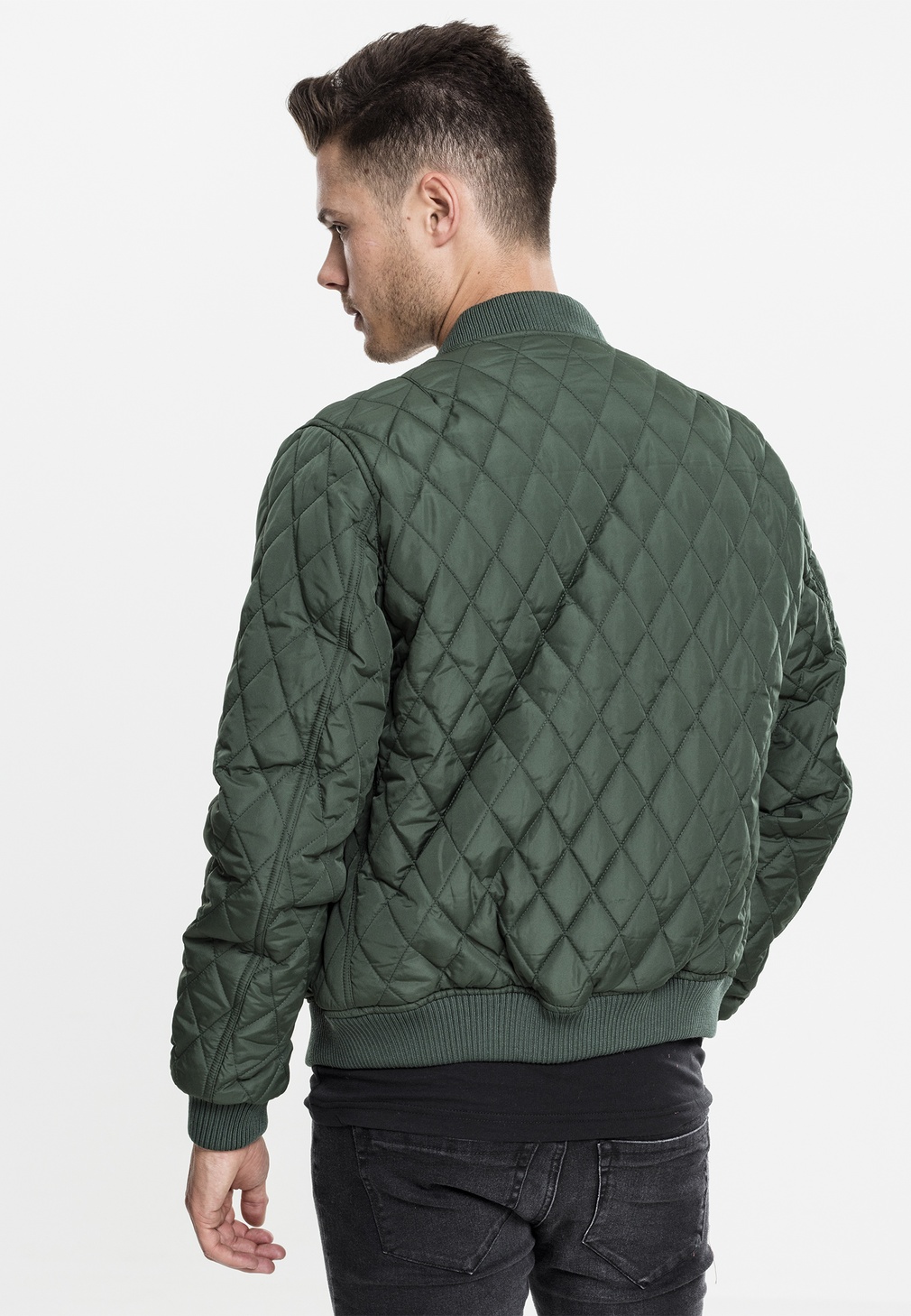 Urban Classics Leichte Jacke Diamond Quilt Nylon Jacket Olive