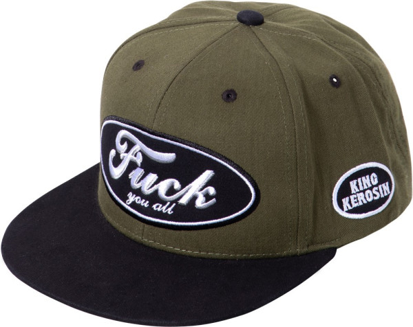 King Kerosin Snapback Cap mit Druck auf der Schirminnenseite B.