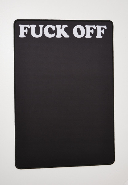 Mister Tee Mousepad Fuck OFF Desk Pad Black/White