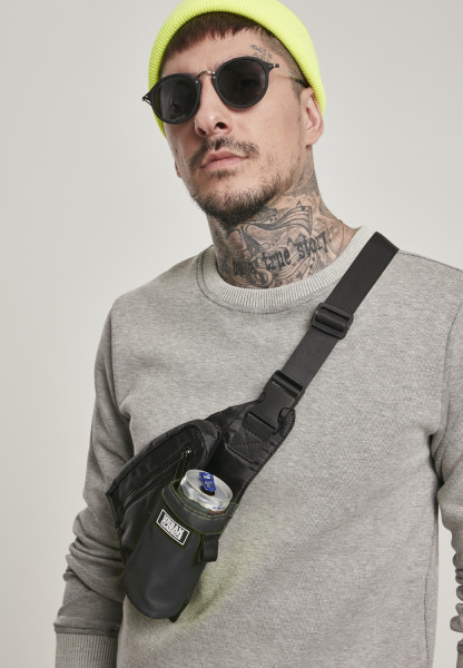 Urban Classics Bag Shoulderbag with Can Holder Black