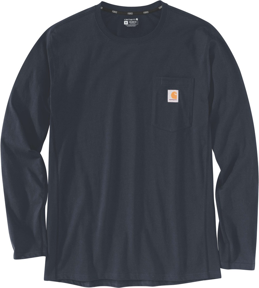 Carhartt Damen Longsleeve Force Flex Pocket T-Shirt L/S Blau - Damen