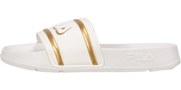Fila Damen Flip- Flops Morro Bay Logo Slipper Women White / Gold