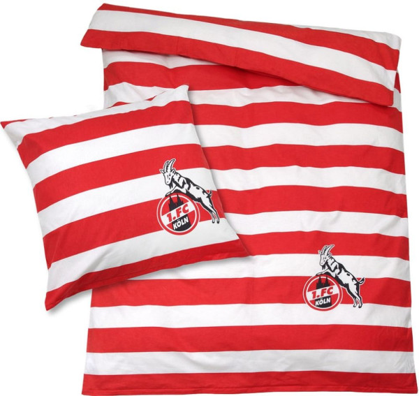 1. FC Köln Biber Bettwäsche Blockstreifen 4030228