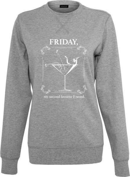 Mister Tee Damen Ladies F-Word Crewneck Grey-M