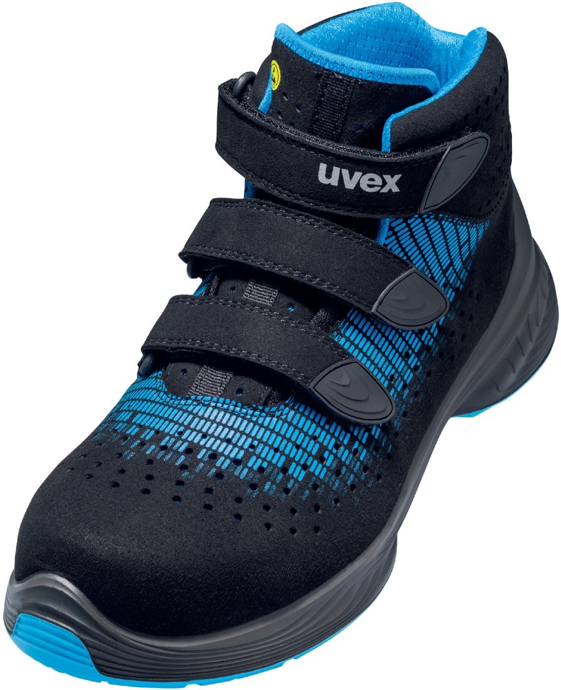 Uvex Sicherheitsschuh Stiefel 6832 Gelocht Schwarz Blau Pu Berufsschuhe Schuhe Workwear kustom kult