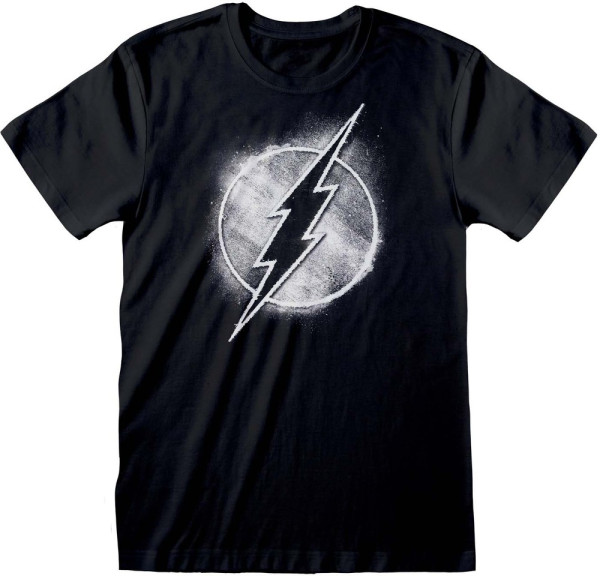 DC Flash - BW Distressed Logo T-Shirt Black