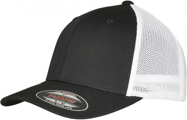 Flexfit Cap Trucker Recycled Mesh Black/White