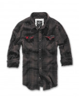 Brandit Hemd Checkshirt Duncan in Brown-Black