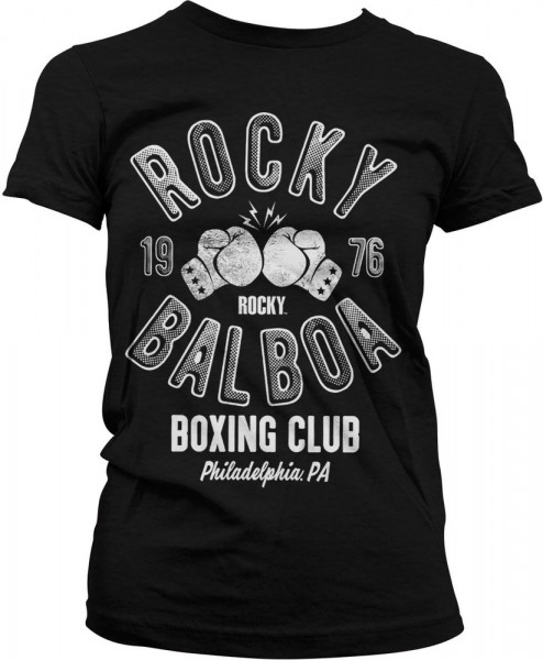 Rocky Balboa Boxing Club Girly Tee Damen T-Shirt Black