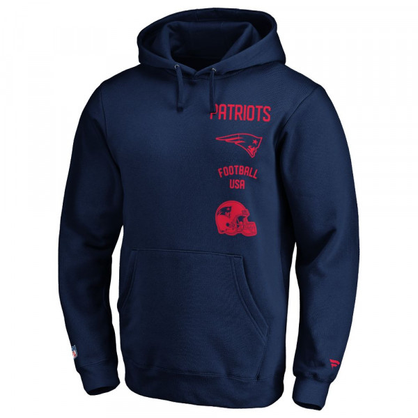 New England Patriots Property Of Graphic Hoodie American Football Blau