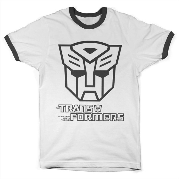 Transformers Autobots Monotone Ringer Tee T-Shirt White/Black