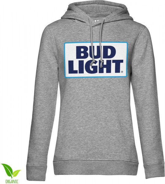 Budweiser Bud Light Logo Girls Hoodie Damen Heather-Grey