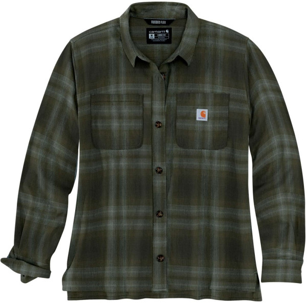 Carhartt Damen Hemd Midweight Flannel L/S Plaid Shirt Basil