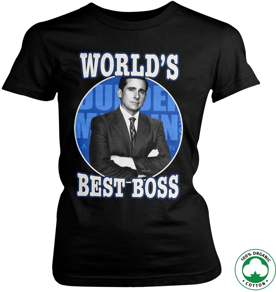 The Office World's Best Boss Organic Girly Tee Damen T-Shirt Schwarz - Damen