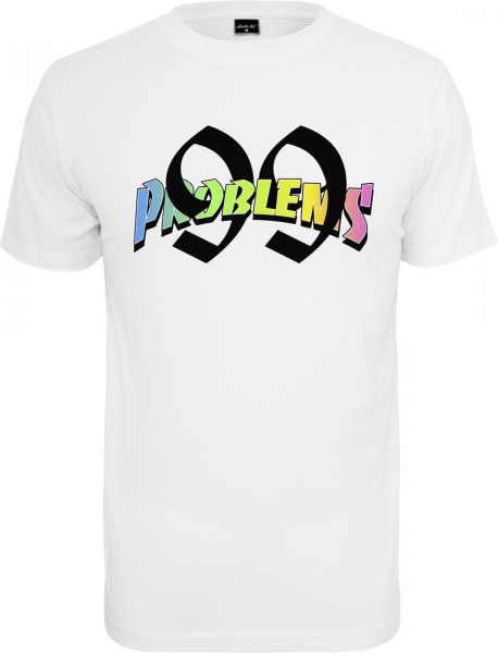 Mister Tee 99 Problems Rainbow Tee White