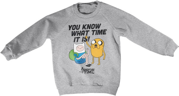It'S Adventure Time Kids Kinder Sweatshirt Heathergrey