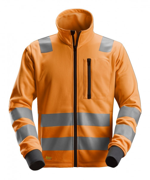 Snickers AllroundWork Hi-Vis Arbeitsjacke m. Reißverschluss, Kl. 2/3, EN 20471 High-Vis Orange