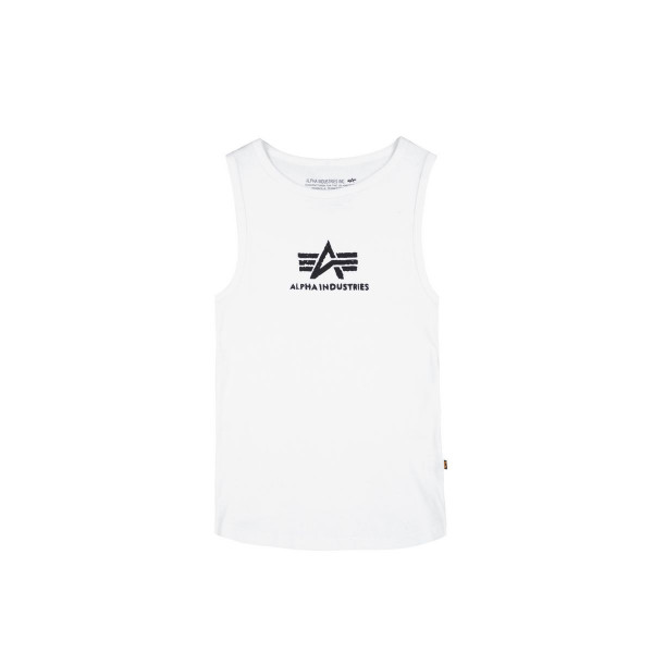 Alpha Industries Logo Tank T-Shirt / Unisex White/Black