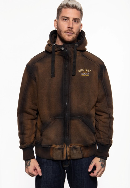 King Kerosin Sweatjacke mit Kapuze Ride Fast & Eat my Dust